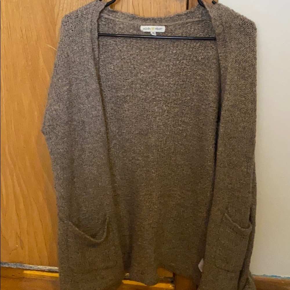 Purple cardigan